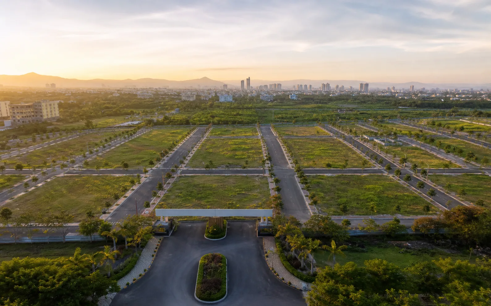 Plotted development near a growing Indian city